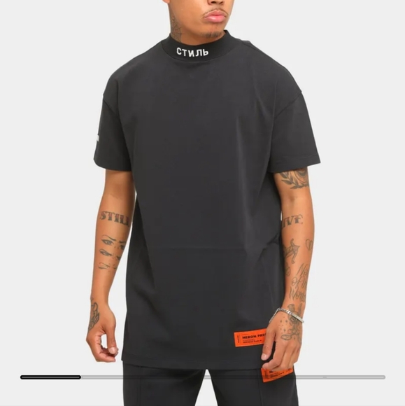Nwt46 Heron Preston Logo Turtleneck 